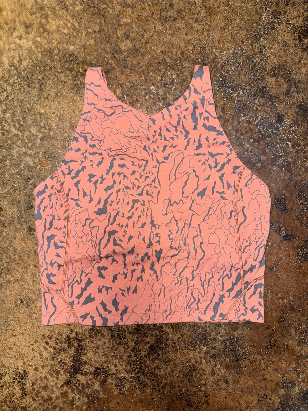 lululemon athletica Coral Printed High-Neck Cropped Tank